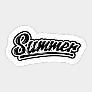 summer hand lettering t-shirt Sticker